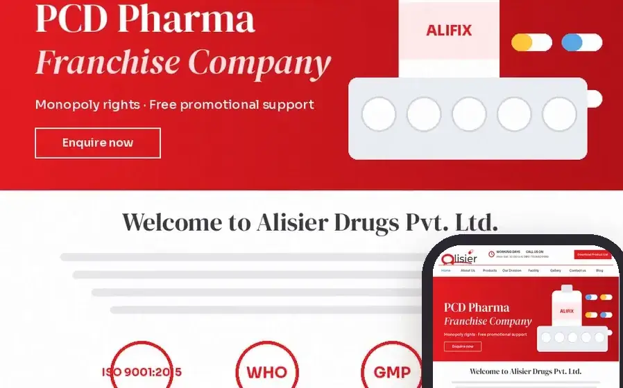 Alisier Drugs website hero