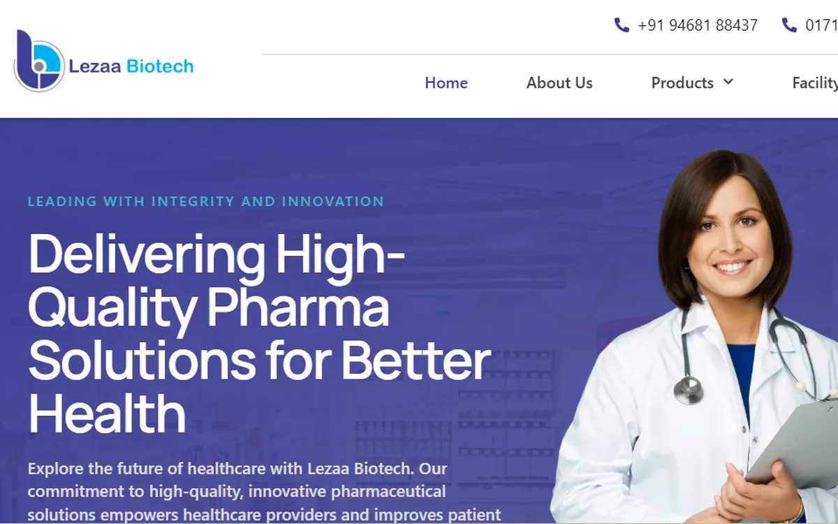 Lezaa Biotech pharmaceutical company website